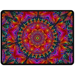 Kaleidoscope Pattern Ornament Double Sided Fleece Blanket (large)  by Pakrebo