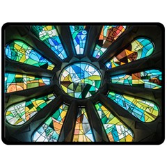 Cathedral Sagrada Família Barcelona Double Sided Fleece Blanket (large)  by Pakrebo