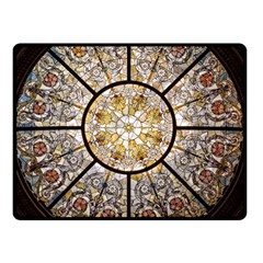 Stained Glass Window Glass Ceiling Double Sided Fleece Blanket (small)  by Pakrebo