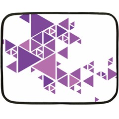 Art Purple Triangle Double Sided Fleece Blanket (mini)  by Mariart