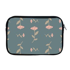 Florets In Grey Apple Macbook Pro 17  Zipper Case