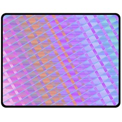 Diagonal Line Design Art Double Sided Fleece Blanket (medium)  by LoolyElzayat