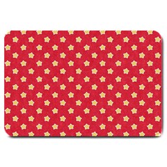 Red Hot Polka Dots Large Doormat  by WensdaiAmbrose