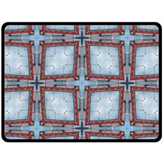 Pattern Cross Geometric Shape Double Sided Fleece Blanket (large)  by Pakrebo