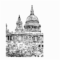 Line Art Architecture Church Small Garden Flag (two Sides)