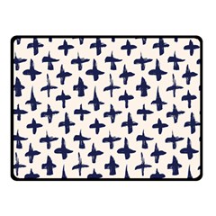 Pattern Ink Blue Navy Crosses Grunge Flesh And Navy Pattern Ink Crosses Grunge Flesh Beige Background Fleece Blanket (small) by genx