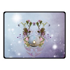 Easter Egg With Flowers Double Sided Fleece Blanket (small)  by FantasyWorld7