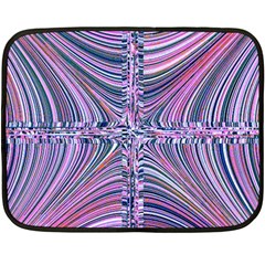 Electric Field Art Ix Double Sided Fleece Blanket (mini)  by okhismakingart