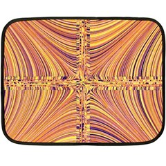 Electric Field Art X Double Sided Fleece Blanket (mini)  by okhismakingart