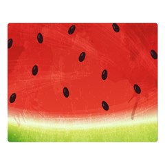 Juicy Paint Texture Watermelon Red And Green Watercolor Double Sided Flano Blanket (large)  by genx