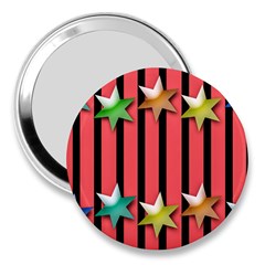 Star Christmas Greeting 3  Handbag Mirrors