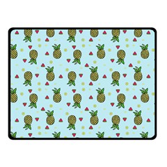 Pineapple Watermelon Fruit Lime Fleece Blanket (small) by HermanTelo