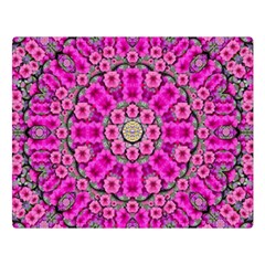 From The Sky Came Flowers In Calm Bohemian Peace Double Sided Flano Blanket (large)  by pepitasart