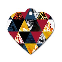 Triangles Dog Tag Heart (one Side) by Sobalvarro