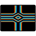 Cross Abstract Neon Double Sided Fleece Blanket (Large)  80 x60  Blanket Front