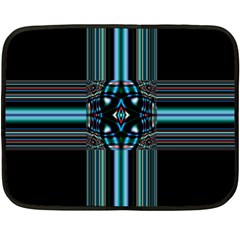 Cross Art Fractal Fleece Blanket (mini)