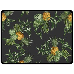 Pineapples Pattern Fleece Blanket (large)  by Sobalvarro