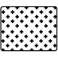 Swiss Cross Pattern Double Sided Fleece Blanket (medium)  by Valentinaart