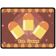 Cream Sweet Icecream Fleece Blanket (large)  by Bajindul