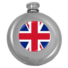 Uk Flag Union Jack Round Hip Flask (5 Oz)