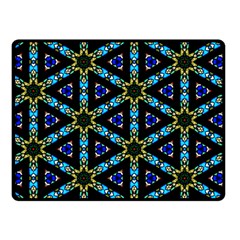 Stained Glass Pattern Church Window Double Sided Fleece Blanket (small)  by Simbadda