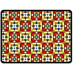 Church Pattern Church Texture Double Sided Fleece Blanket (large)  by Simbadda