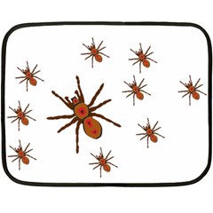 Insect Spider Wildlife Double Sided Fleece Blanket (mini)  by Mariart