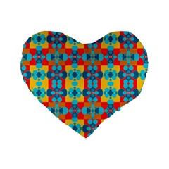 Pop Art  Standard 16  Premium Heart Shape Cushions by Sobalvarro