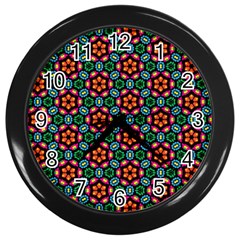 Pattern  Wall Clock (black) by Sobalvarro