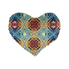 Pattern Standard 16  Premium Heart Shape Cushions by Sobalvarro
