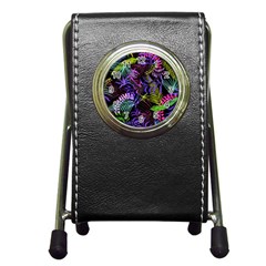 Leaves  Pen Holder Desk Clock by Sobalvarro