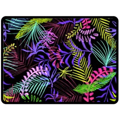 Leaves  Fleece Blanket (large)  by Sobalvarro