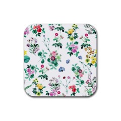 Leaves Rubber Coaster (square)  by Sobalvarro