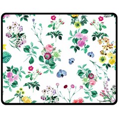 Leaves Double Sided Fleece Blanket (medium)  by Sobalvarro