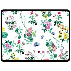 Leaves Double Sided Fleece Blanket (large)  by Sobalvarro