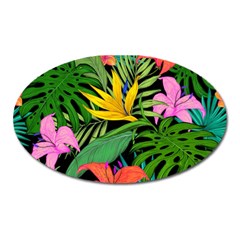 Tropical Greens Oval Magnet by Sobalvarro