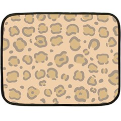 Leopard Print Double Sided Fleece Blanket (mini)  by Sobalvarro