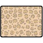 Leopard Print Double Sided Fleece Blanket (Large)  80 x60  Blanket Back
