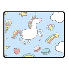 Unicorn Seamless Pattern Background Vector Fleece Blanket (small) by Sobalvarro