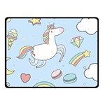 Unicorn Seamless Pattern Background Vector Fleece Blanket (Small) 50 x40  Blanket Front