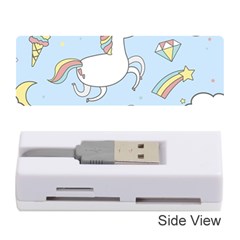 Unicorn Seamless Pattern Background Vector Memory Card Reader (stick)