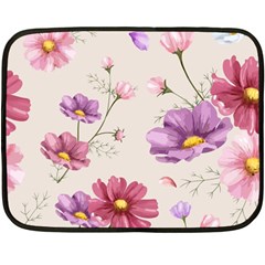 Vector Hand Drawn Cosmos Flower Pattern Double Sided Fleece Blanket (mini)  by Sobalvarro