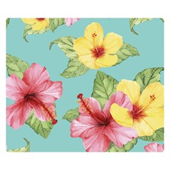 Hibiscus Double Sided Flano Blanket (small)  by Sobalvarro