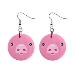 Funny Pig Mini Button Earrings