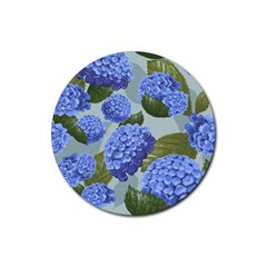 Hydrangea  Rubber Coaster (round)  by Sobalvarro