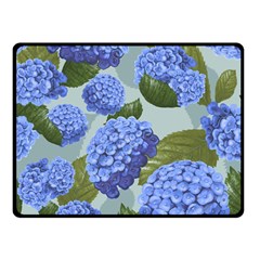 Hydrangea  Double Sided Fleece Blanket (small)  by Sobalvarro