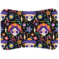 Dia De Los Muertos Velour Seat Head Rest Cushion by Sobalvarro