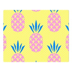 Summer Pineapple Seamless Pattern Double Sided Flano Blanket (large)  by Sobalvarro