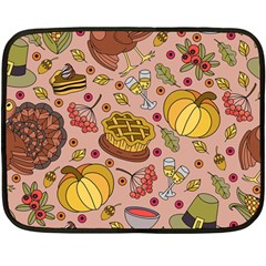 Thanksgiving Pattern Fleece Blanket (mini) by Sobalvarro