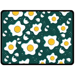 Wanna Have Some Egg? Double Sided Fleece Blanket (large)  by designsbymallika